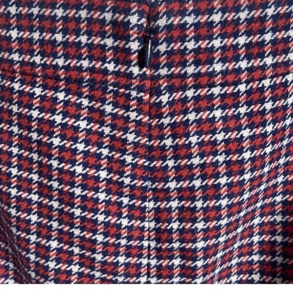 J. Crew Factory Wool Blend Plaid Red White Blue Mini Skirt NWT Size 12 - Picture 4 of 6